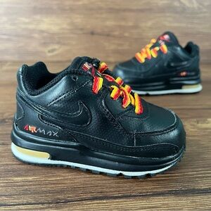 Nike Air Max Wright Sneakers Shoes Size 4C Black Leather